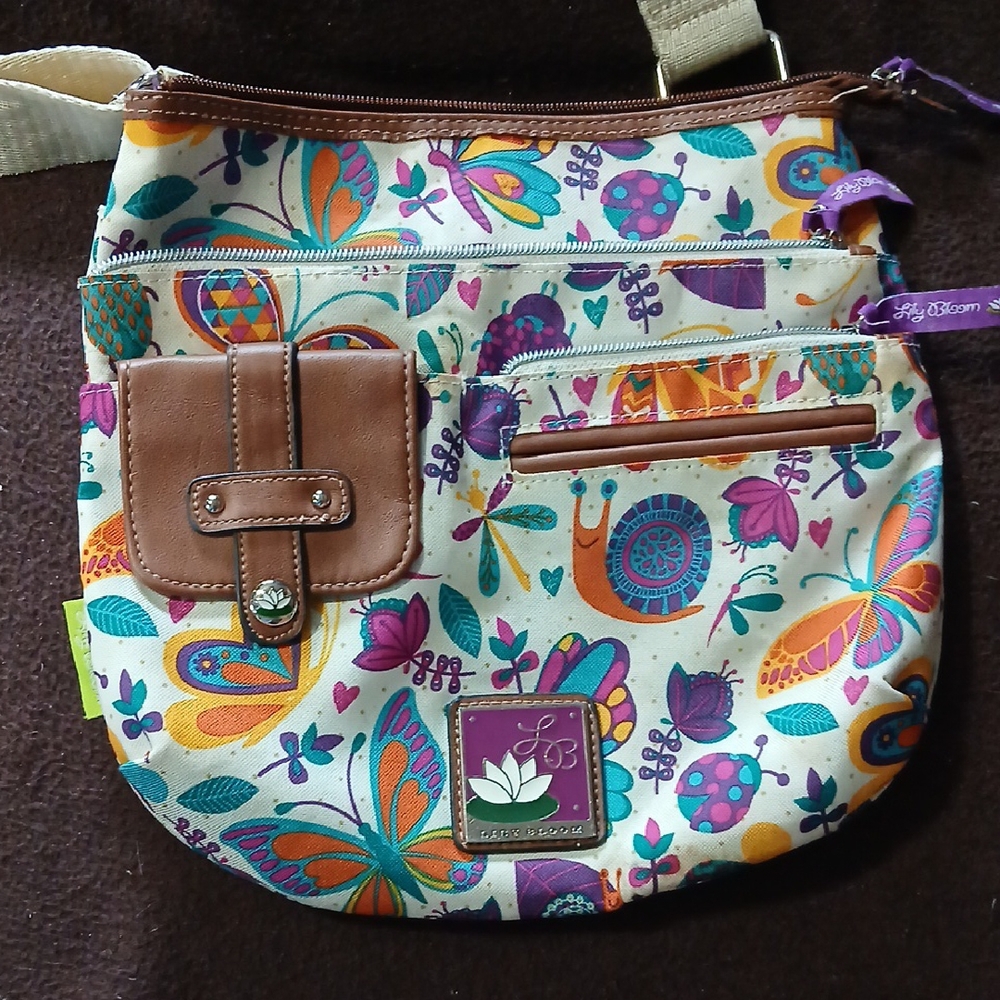 Lily Bloom Multi-color Crossbody Bag with Playful Print
